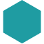 zeshoek ingekleurd afbeelding uit logo
